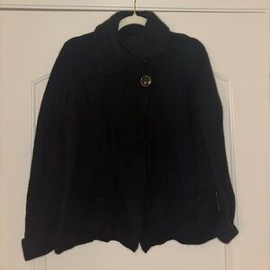 Appleseed's Black Wool/Cotton Coat/Cardigan